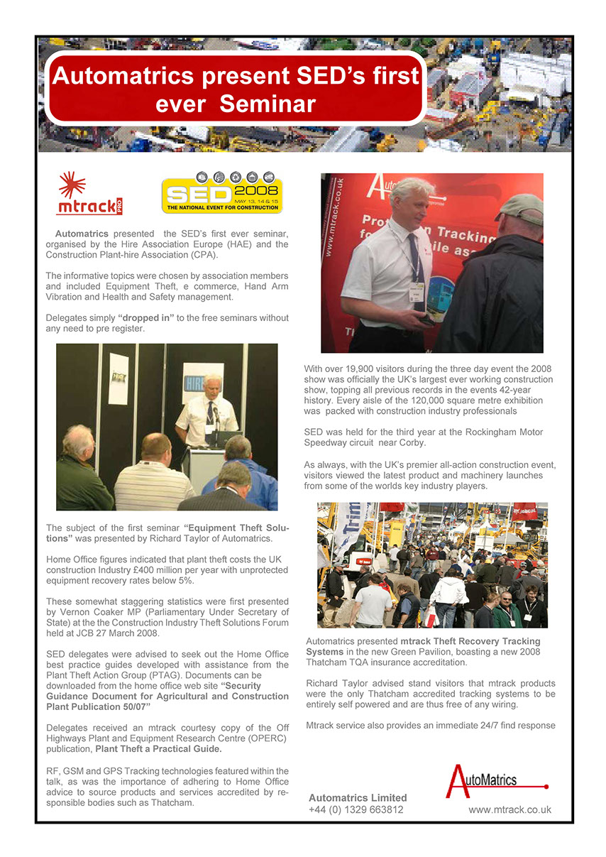 Plant Security Presented at SED show from Automatrics MTrack