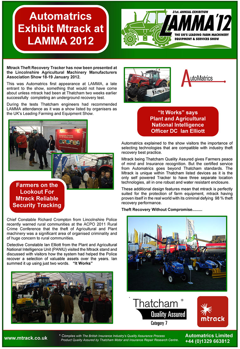 Automatrics Attend LAMMA show 2012 New Story
