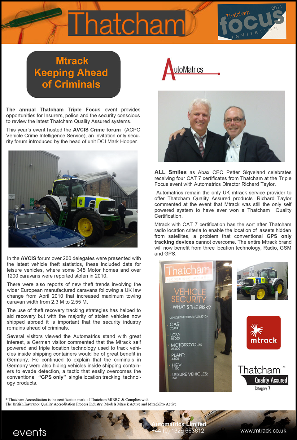 Thatcham Triple Focus 2011 Automatrics